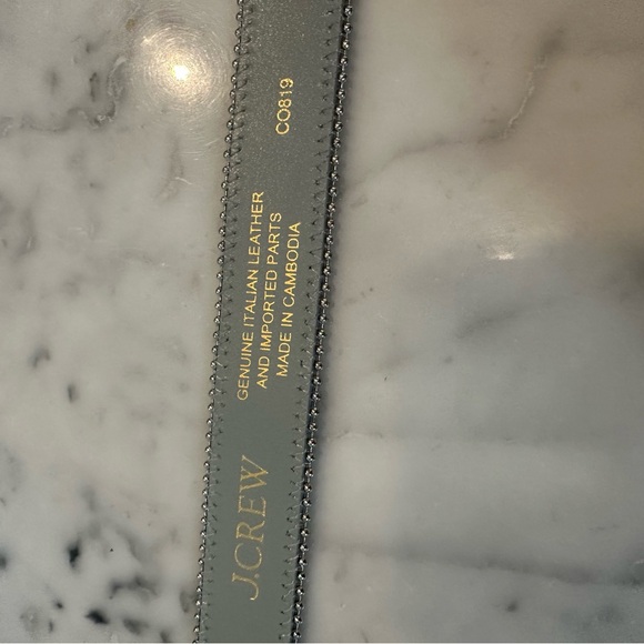 J. Crew Silver Leather Belt - Picture 4 of 6